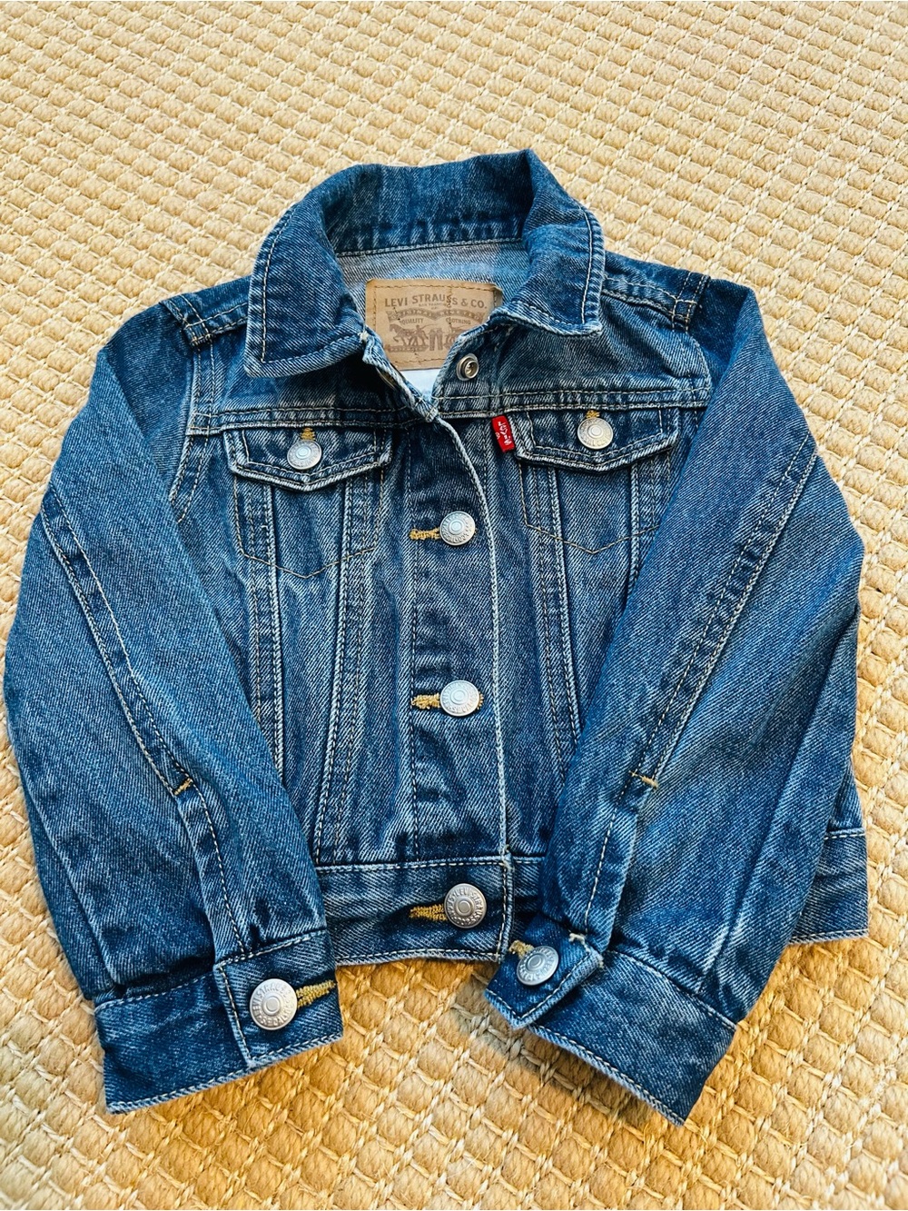 Levi's Kids Dark Blue Denim Trucker Jacket
